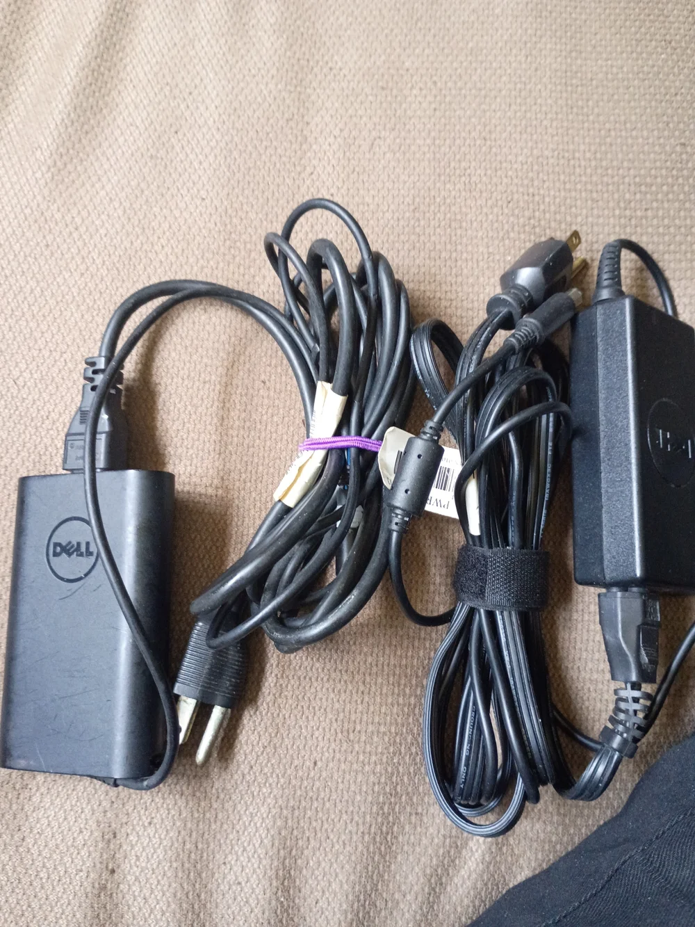 Dell Black Laptop Power Adapters and Cables!! Bundle